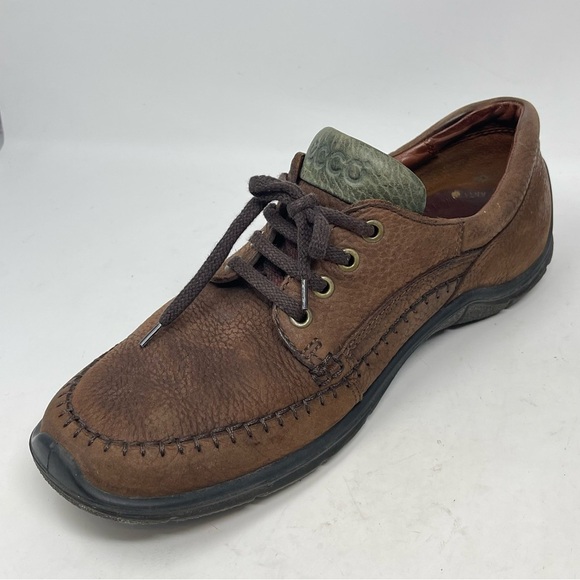 Ecco Fusion II Moc Toe Shoes Mens 10 EU 44 Brown Leather Lace Up Oxfords Casual main image 4
